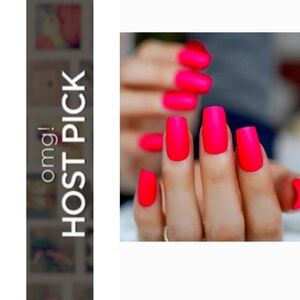 ✨HOST PICK ✨ Barbiecore Long Square Matte (24pc) Nails with Glue